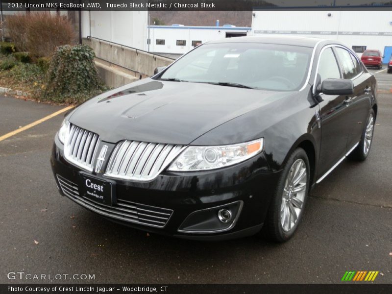 Tuxedo Black Metallic / Charcoal Black 2012 Lincoln MKS EcoBoost AWD