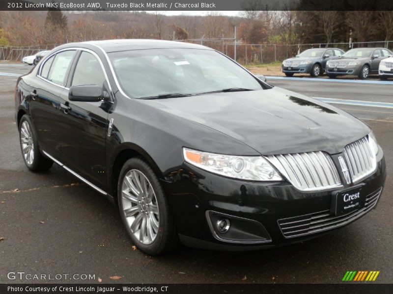 Tuxedo Black Metallic / Charcoal Black 2012 Lincoln MKS EcoBoost AWD