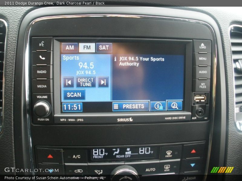Dark Charcoal Pearl / Black 2011 Dodge Durango Crew