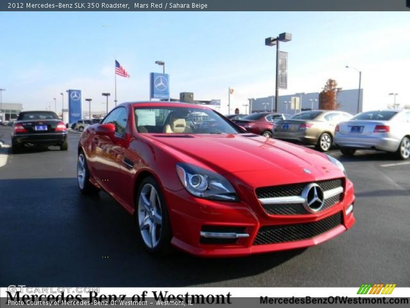 Mars Red / Sahara Beige 2012 Mercedes-Benz SLK 350 Roadster