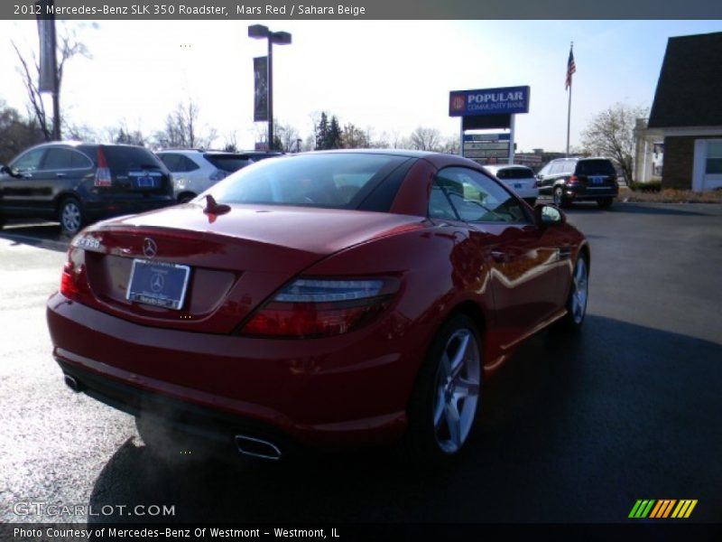 Mars Red / Sahara Beige 2012 Mercedes-Benz SLK 350 Roadster