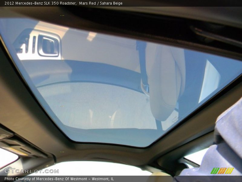 Sunroof of 2012 SLK 350 Roadster