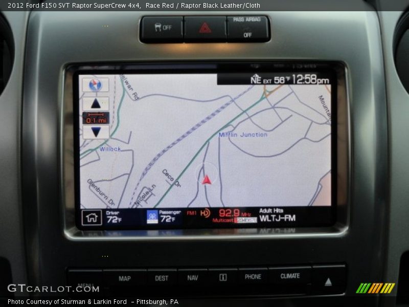 Navigation of 2012 F150 SVT Raptor SuperCrew 4x4