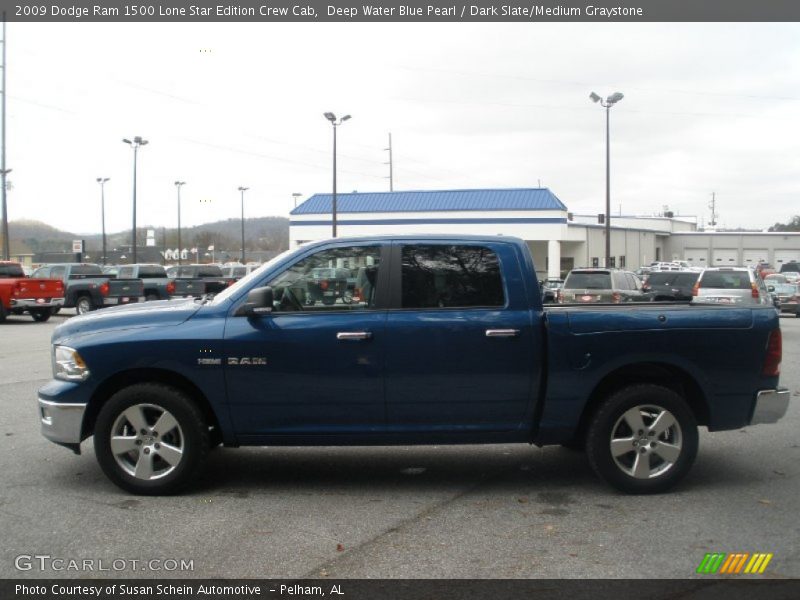 Deep Water Blue Pearl / Dark Slate/Medium Graystone 2009 Dodge Ram 1500 Lone Star Edition Crew Cab