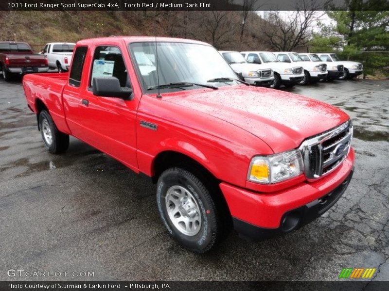 Torch Red / Medium Dark Flint 2011 Ford Ranger Sport SuperCab 4x4