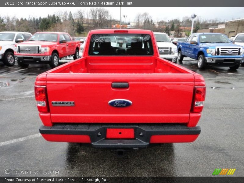 Torch Red / Medium Dark Flint 2011 Ford Ranger Sport SuperCab 4x4