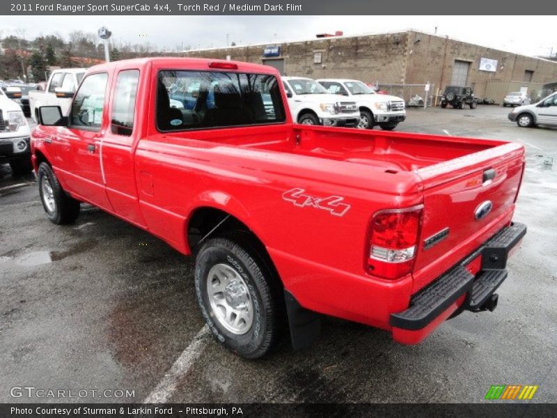 Torch Red / Medium Dark Flint 2011 Ford Ranger Sport SuperCab 4x4