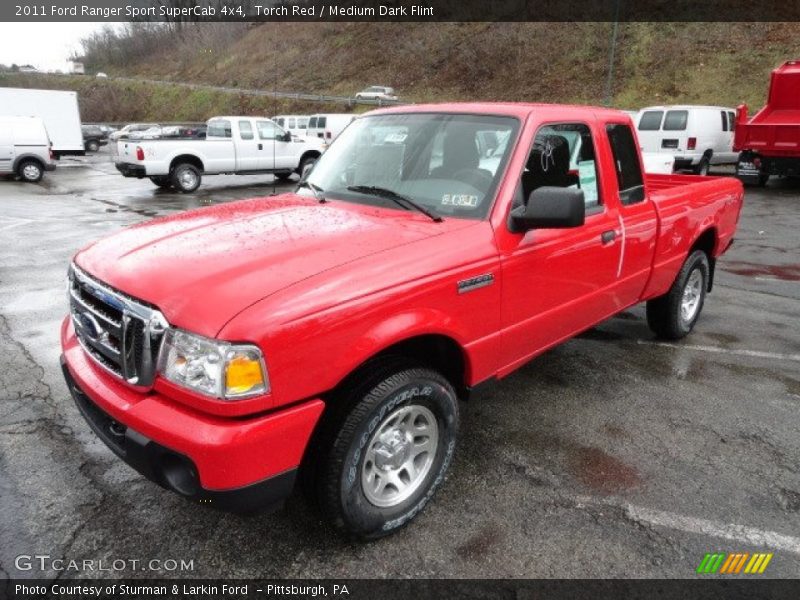 Torch Red / Medium Dark Flint 2011 Ford Ranger Sport SuperCab 4x4