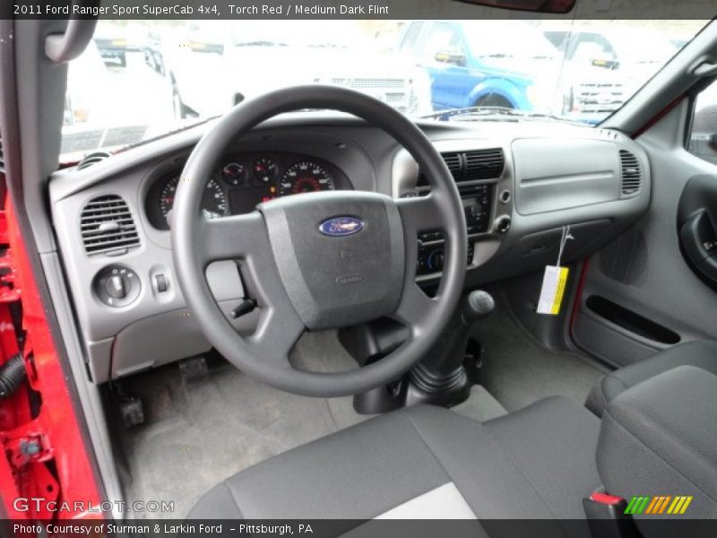 Torch Red / Medium Dark Flint 2011 Ford Ranger Sport SuperCab 4x4