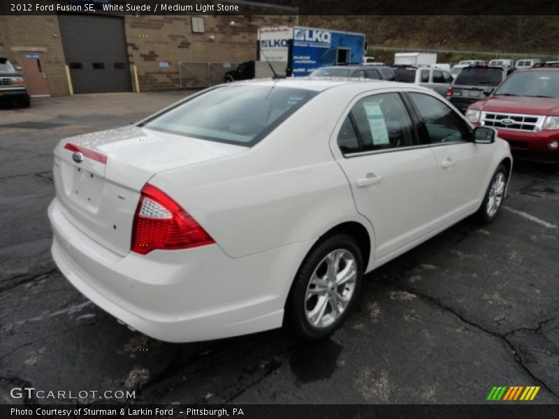 White Suede / Medium Light Stone 2012 Ford Fusion SE