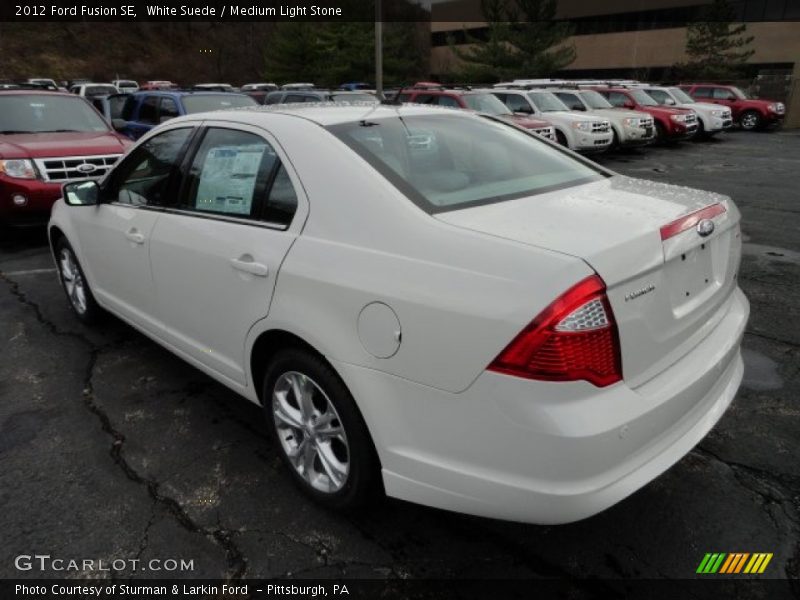 White Suede / Medium Light Stone 2012 Ford Fusion SE