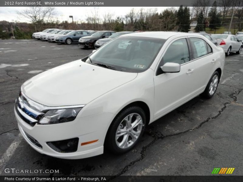 White Suede / Medium Light Stone 2012 Ford Fusion SE