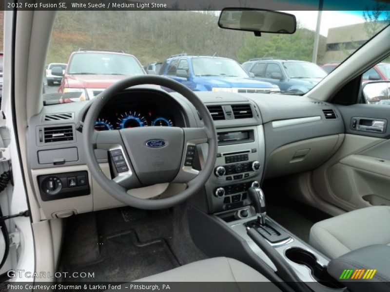 White Suede / Medium Light Stone 2012 Ford Fusion SE