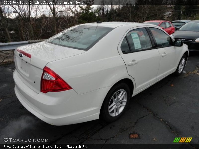 White Suede / Medium Light Stone 2012 Ford Fusion S