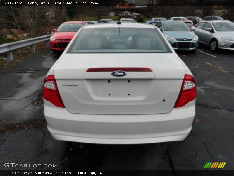 White Suede / Medium Light Stone 2012 Ford Fusion S
