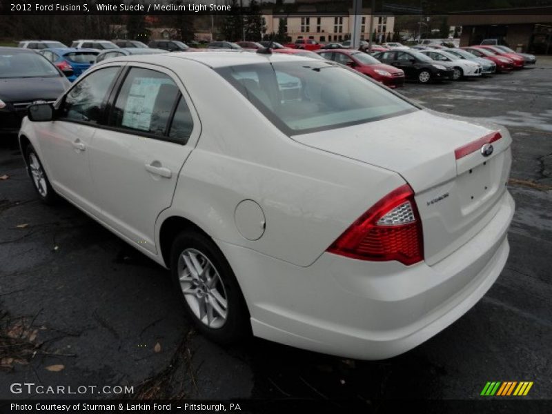 White Suede / Medium Light Stone 2012 Ford Fusion S