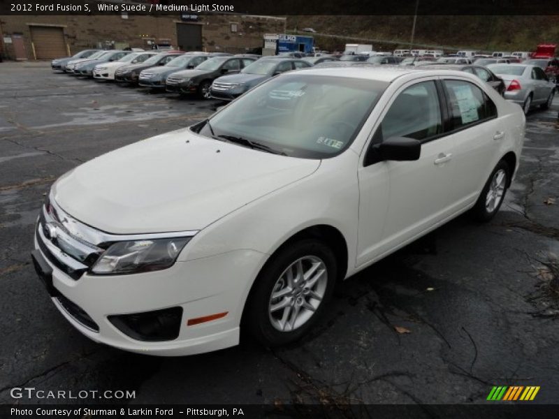White Suede / Medium Light Stone 2012 Ford Fusion S