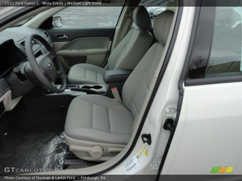 White Suede / Medium Light Stone 2012 Ford Fusion S