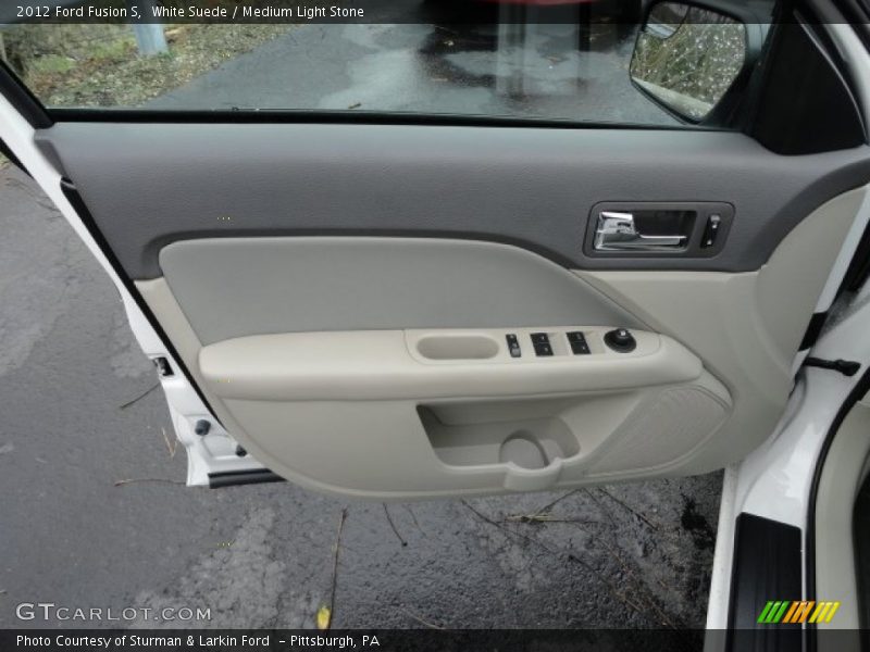 White Suede / Medium Light Stone 2012 Ford Fusion S