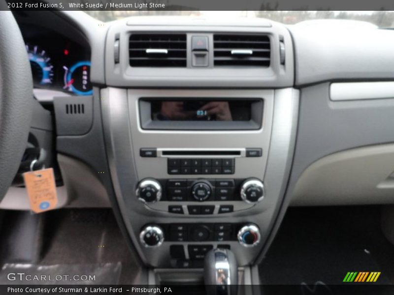 White Suede / Medium Light Stone 2012 Ford Fusion S