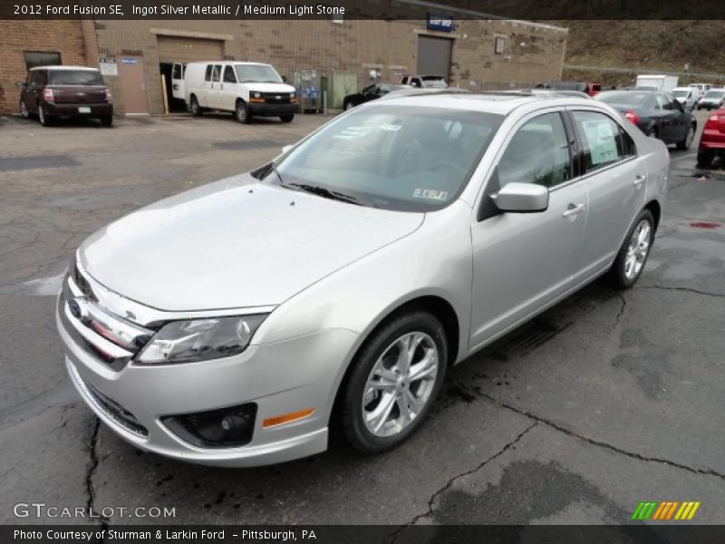 Ingot Silver Metallic / Medium Light Stone 2012 Ford Fusion SE