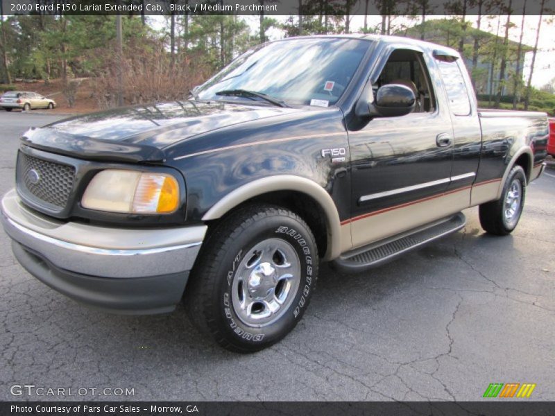 Black / Medium Parchment 2000 Ford F150 Lariat Extended Cab