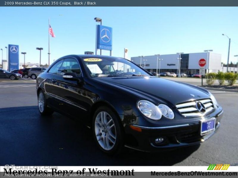Black / Black 2009 Mercedes-Benz CLK 350 Coupe