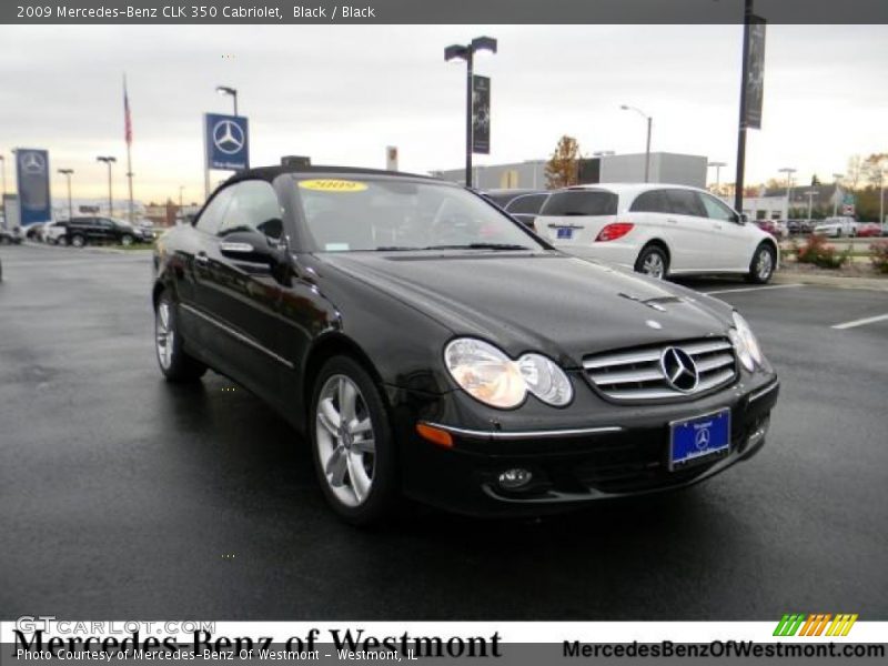 Black / Black 2009 Mercedes-Benz CLK 350 Cabriolet