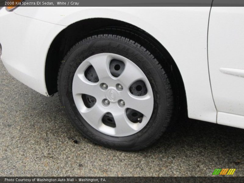 White / Gray 2008 Kia Spectra EX Sedan