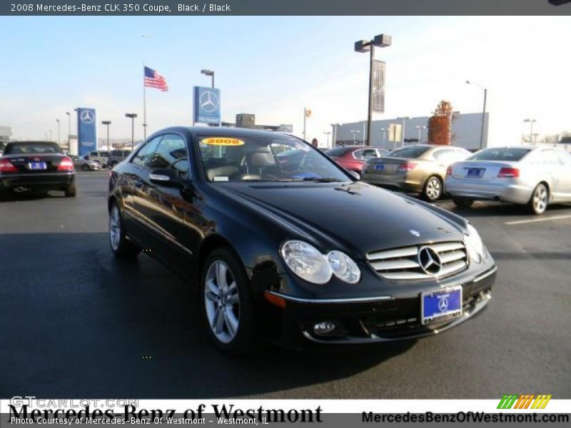Black / Black 2008 Mercedes-Benz CLK 350 Coupe