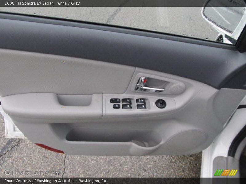 White / Gray 2008 Kia Spectra EX Sedan
