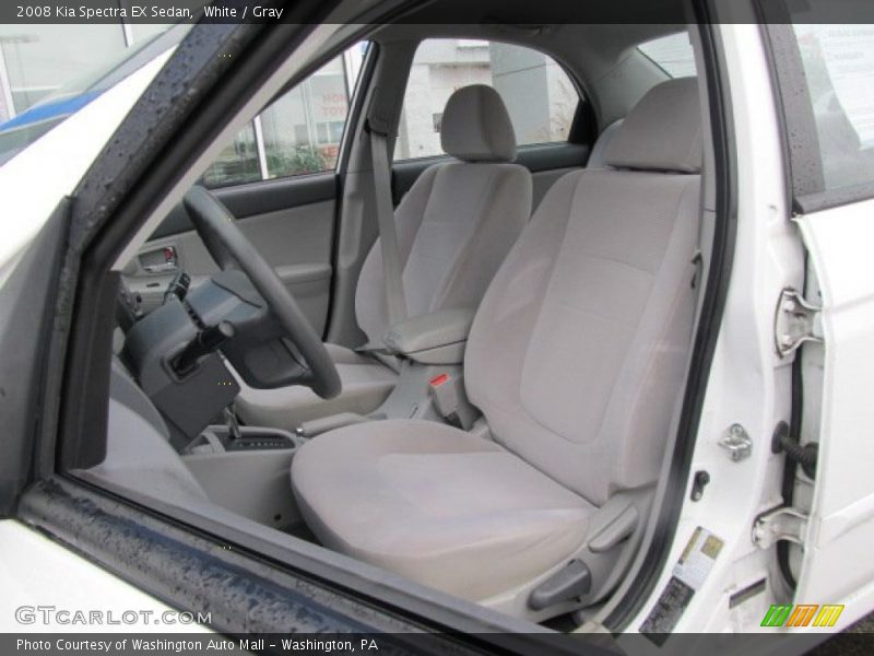 White / Gray 2008 Kia Spectra EX Sedan