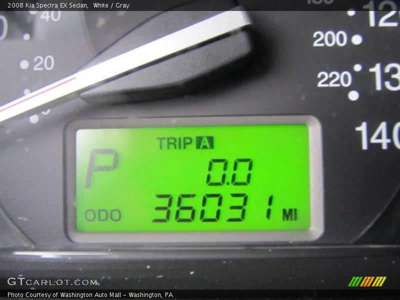White / Gray 2008 Kia Spectra EX Sedan