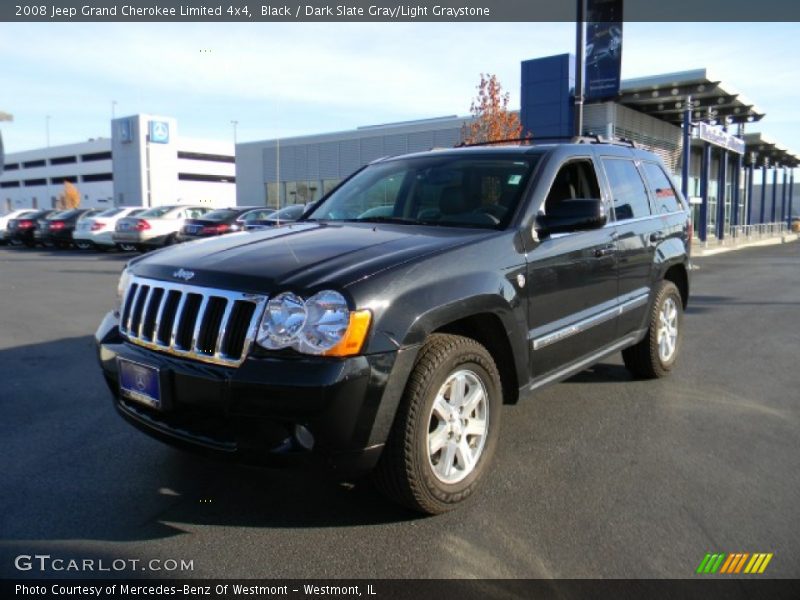 Black / Dark Slate Gray/Light Graystone 2008 Jeep Grand Cherokee Limited 4x4