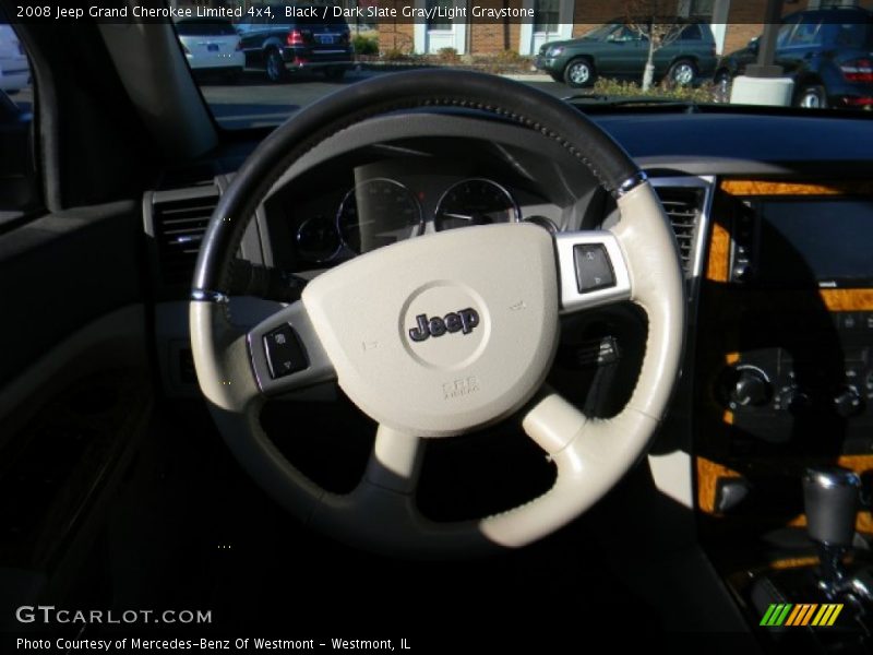 Black / Dark Slate Gray/Light Graystone 2008 Jeep Grand Cherokee Limited 4x4