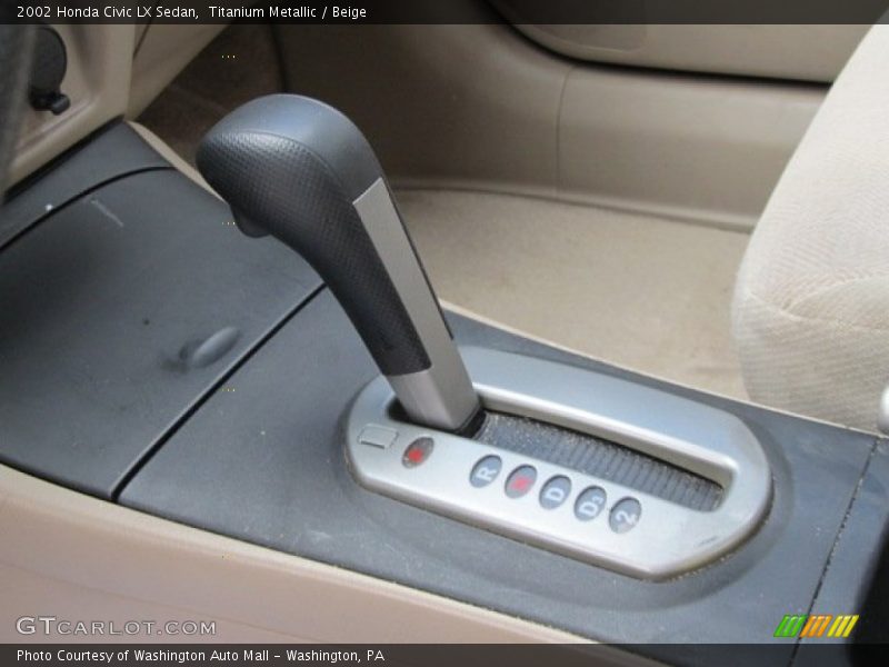Titanium Metallic / Beige 2002 Honda Civic LX Sedan