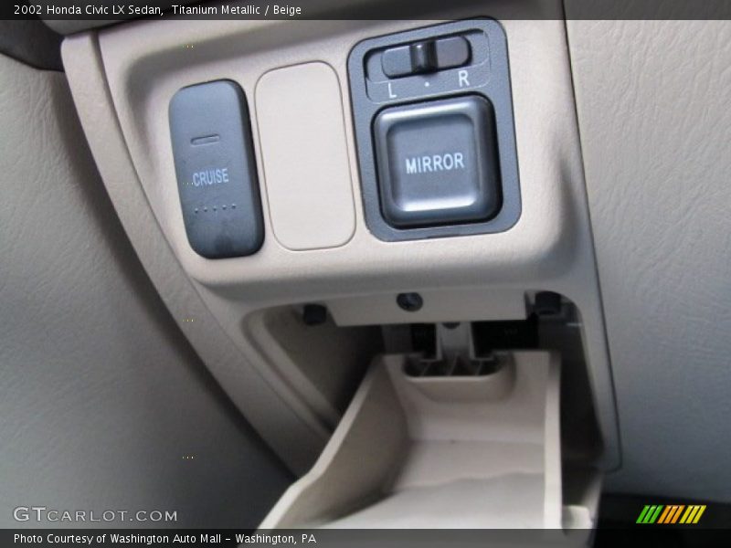 Titanium Metallic / Beige 2002 Honda Civic LX Sedan