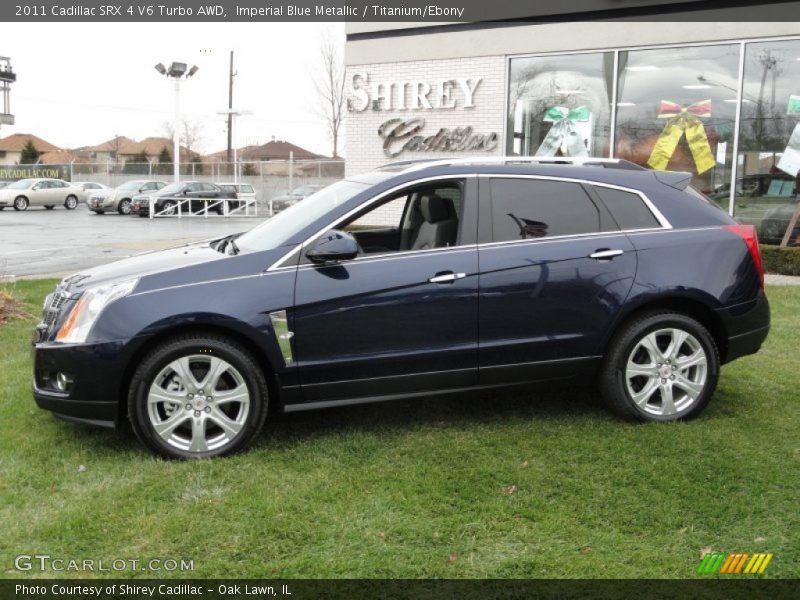 Imperial Blue Metallic / Titanium/Ebony 2011 Cadillac SRX 4 V6 Turbo AWD