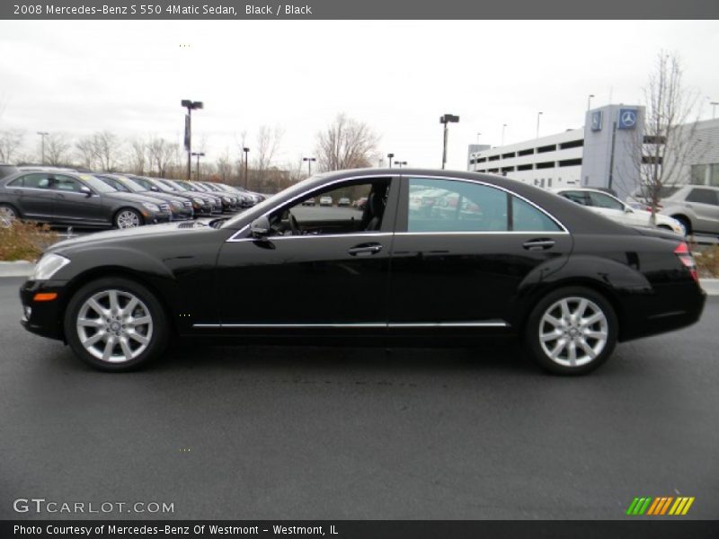 Black / Black 2008 Mercedes-Benz S 550 4Matic Sedan