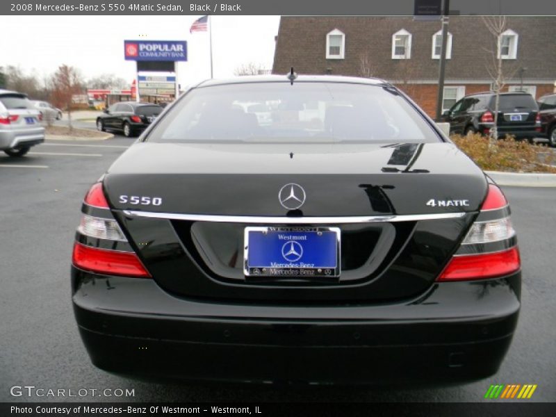Black / Black 2008 Mercedes-Benz S 550 4Matic Sedan