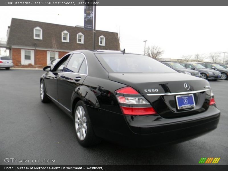 Black / Black 2008 Mercedes-Benz S 550 4Matic Sedan