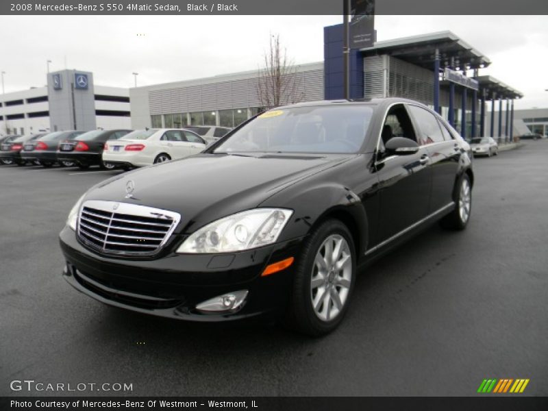 Black / Black 2008 Mercedes-Benz S 550 4Matic Sedan