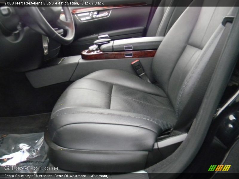 Black / Black 2008 Mercedes-Benz S 550 4Matic Sedan