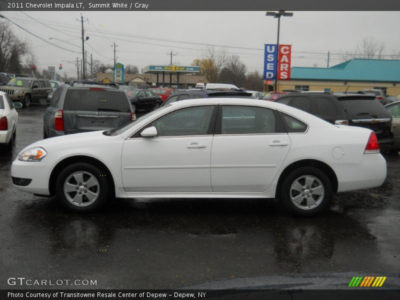 Summit White / Gray 2011 Chevrolet Impala LT