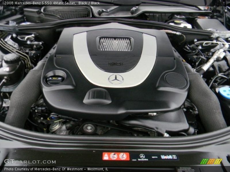Black / Black 2008 Mercedes-Benz S 550 4Matic Sedan