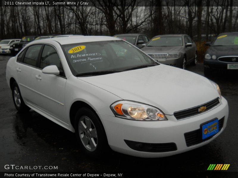 Summit White / Gray 2011 Chevrolet Impala LT