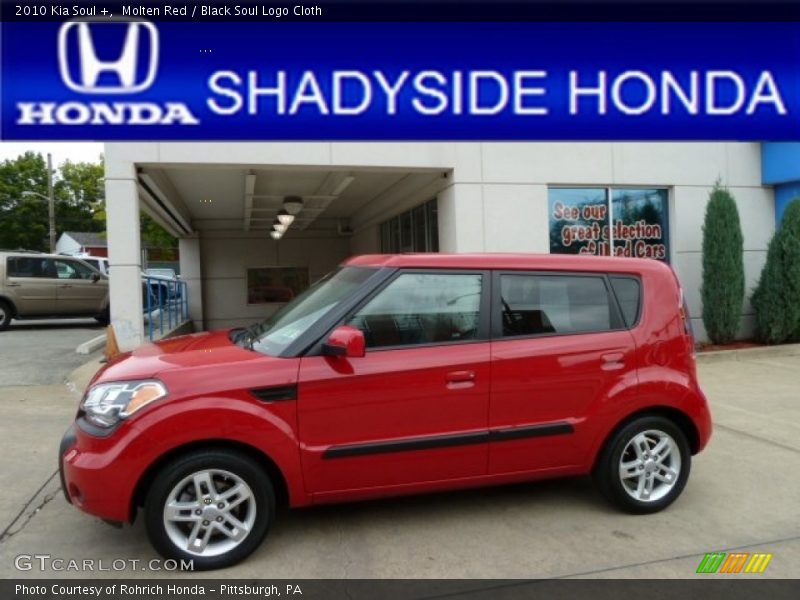 Molten Red / Black Soul Logo Cloth 2010 Kia Soul +