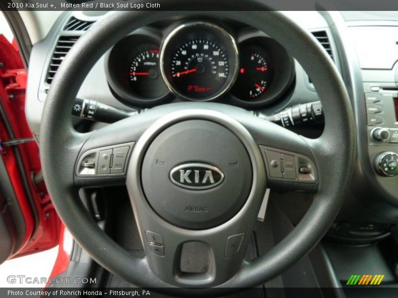 Molten Red / Black Soul Logo Cloth 2010 Kia Soul +