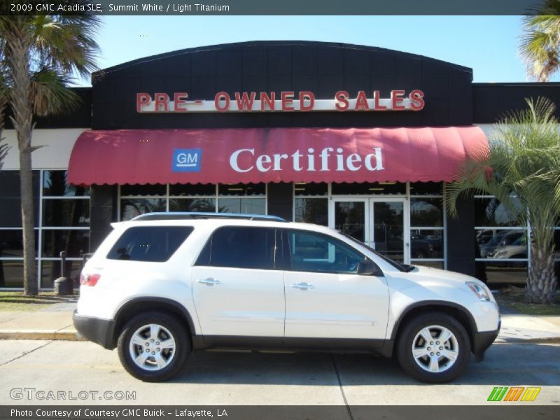 Summit White / Light Titanium 2009 GMC Acadia SLE