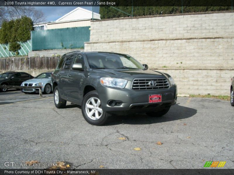 Cypress Green Pearl / Sand Beige 2008 Toyota Highlander 4WD